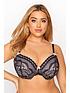  image of yours-ribbon-slot-lace-padded-bra