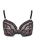  image of yours-ribbon-slot-lace-padded-bra