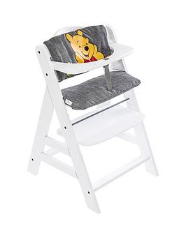 Product photograph of Hauck Disney Baby Winnie The Pooh Alpha Highchair- White Grey from very.co.uk