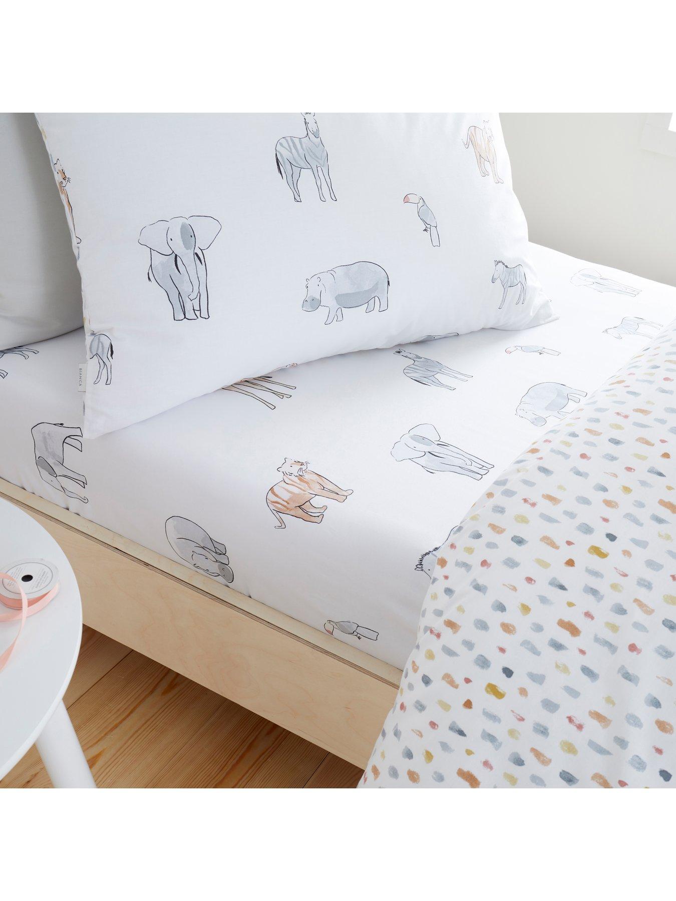 undefined Zoo Animals Cotton Fitted Sheet