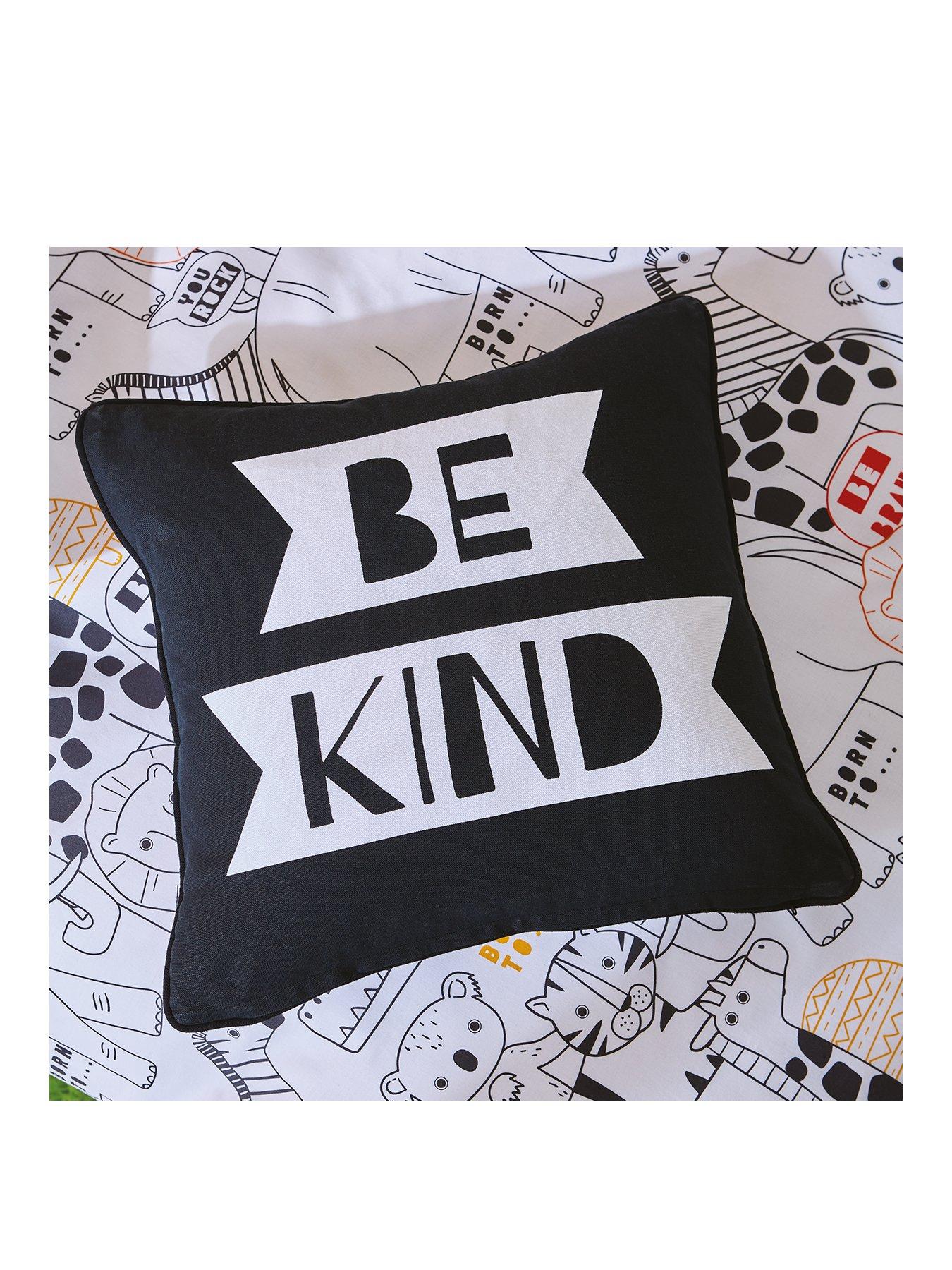 Product photograph of Kind You Rock Organic Cotton Cushion from very.co.uk