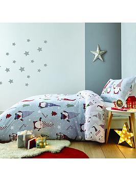 catherine-lansfield-christmas-gnomes-brushed-cotton-duvet-cover-set