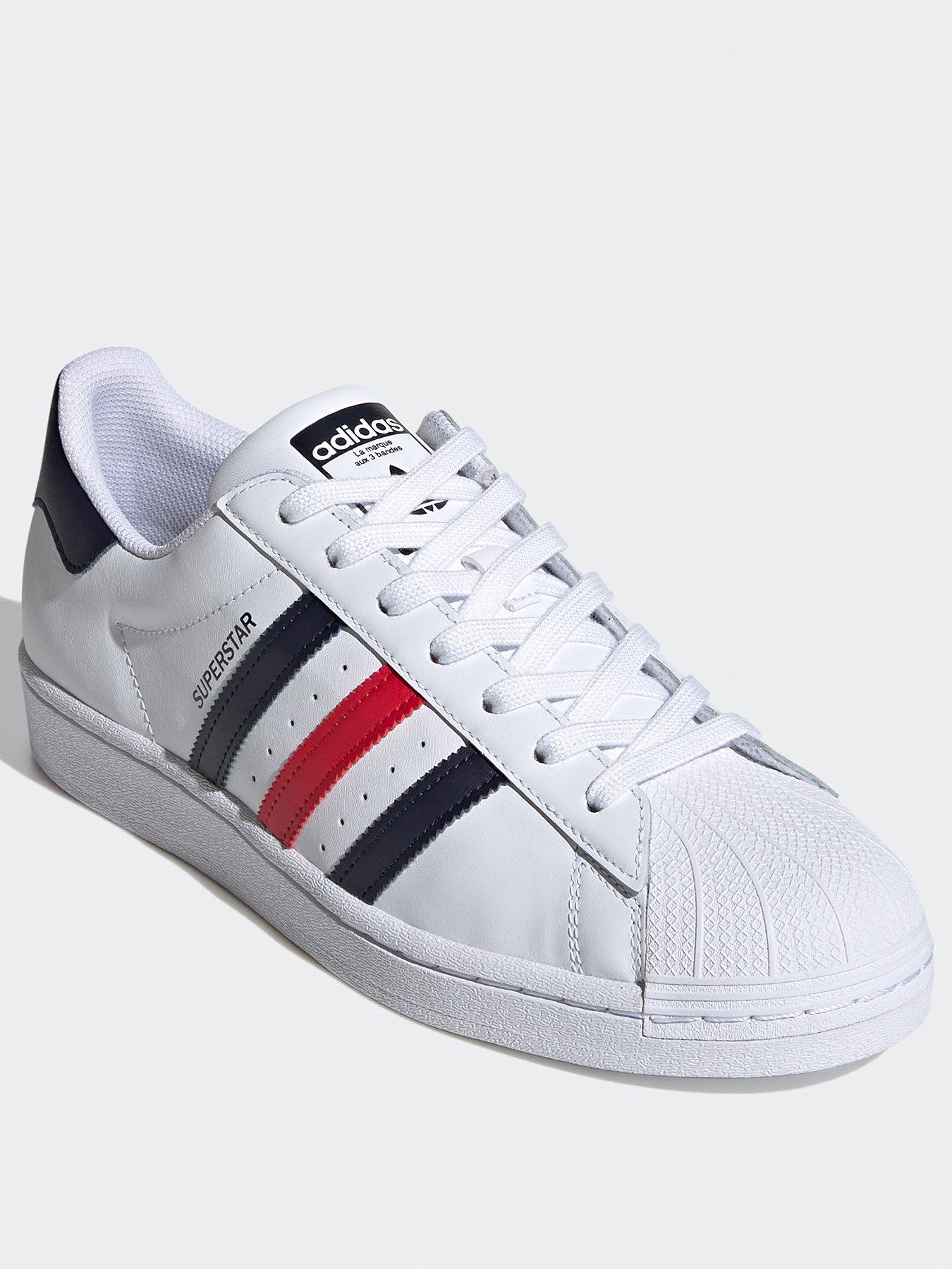 adidas superstar navy stripe