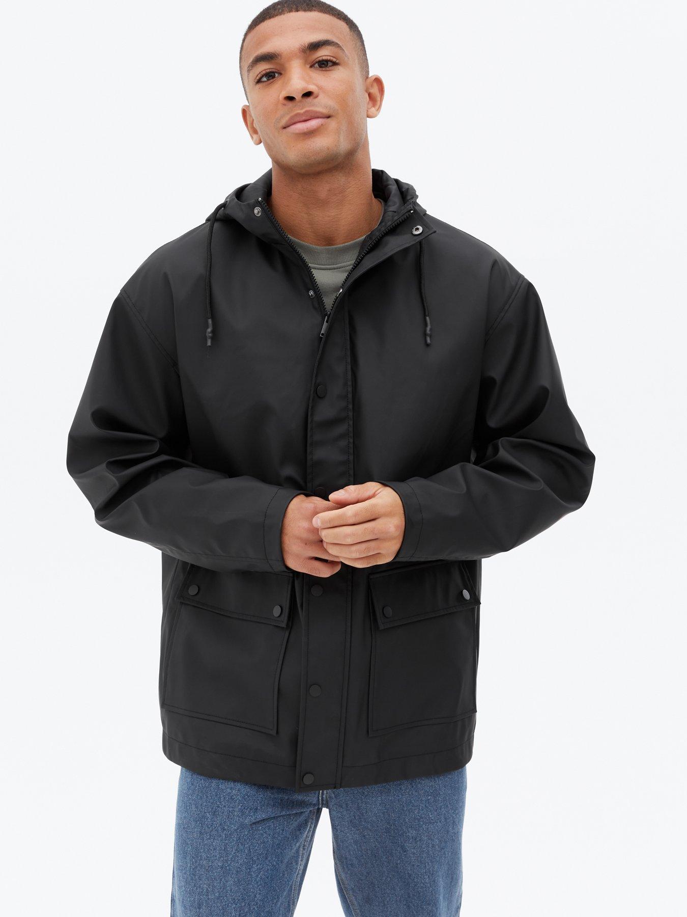 new look black anorak