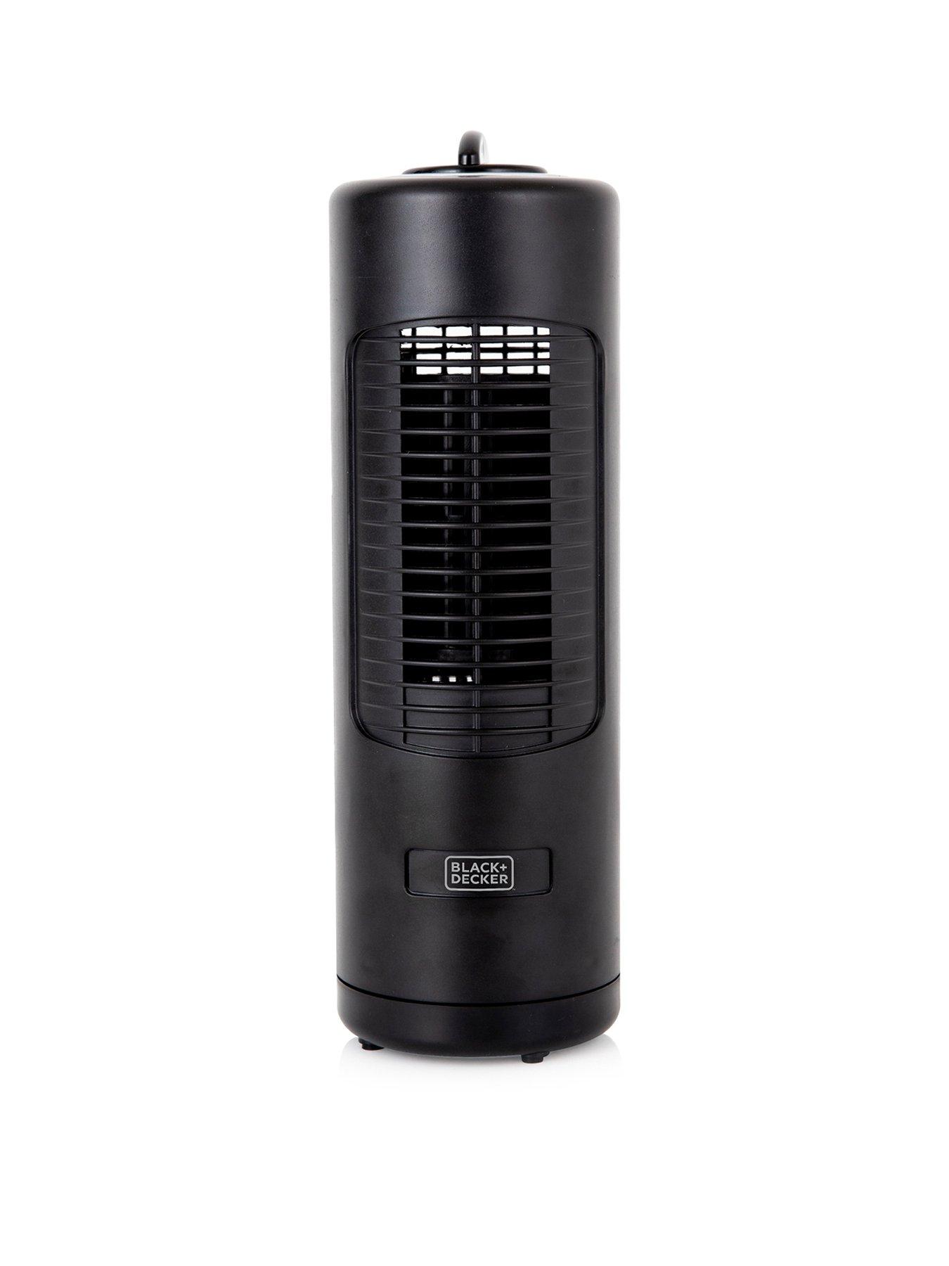 Product photograph of Black Decker 12 Mini Capsule Tower Fan from very.co.uk