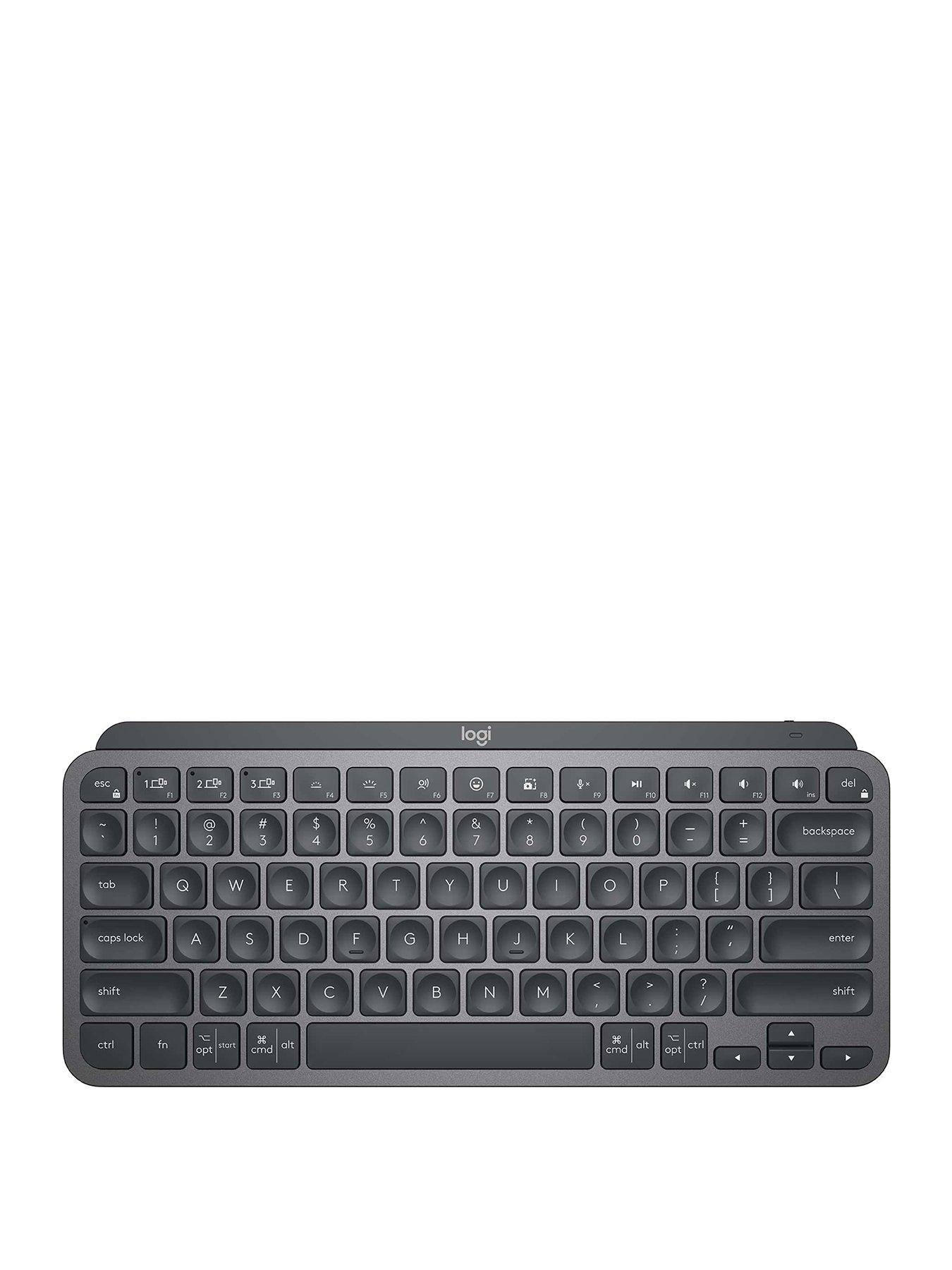  Logitech MX Keys Illuminated Wireless Keyboard with Bluetooth,  USB-C - For Apple macOS, Microsoft Windows, Linux, iOS, Android - Graphite  - With Free Adobe Creative Cloud : Electronics