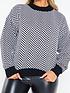  image of in-the-style-jac-jossa-black-wavey-slouchy-knitted-jumper