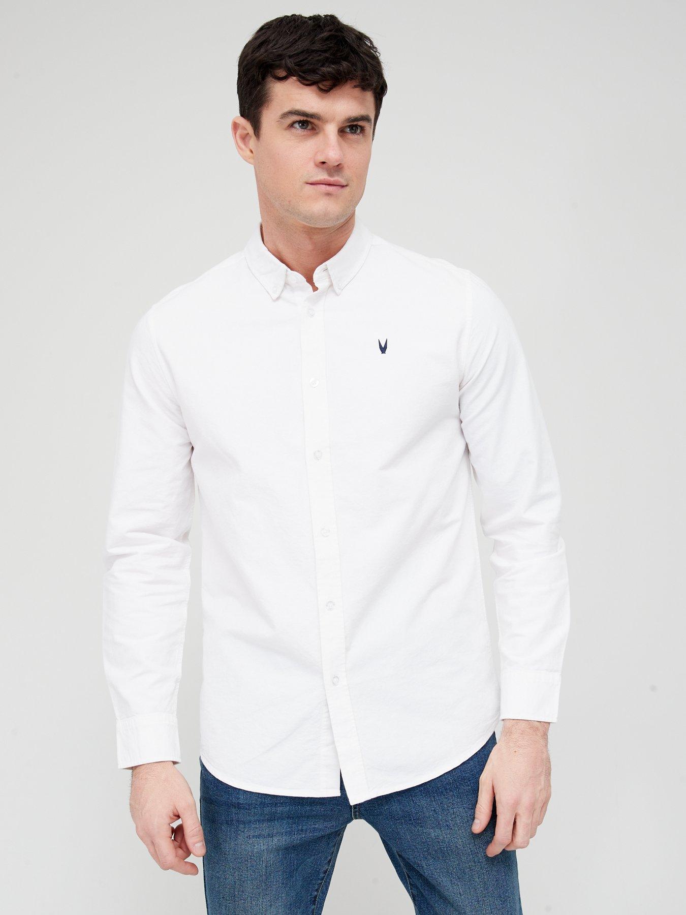 Men 2 Pack Essential Long Sleeve Oxford Shirts - White