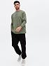  image of new-look-36-long-sleeve-washed-seam-t-shirt-green