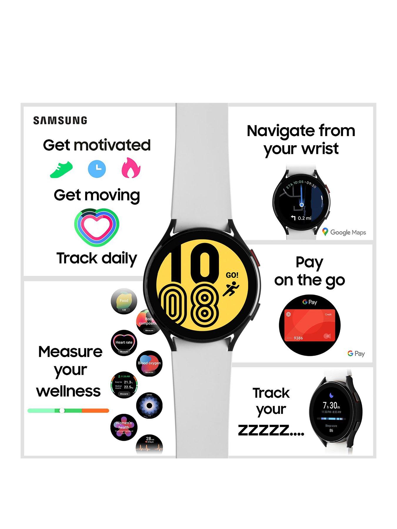 Samsung Galaxy Watch 4 40mm BT - Silver with Wireless