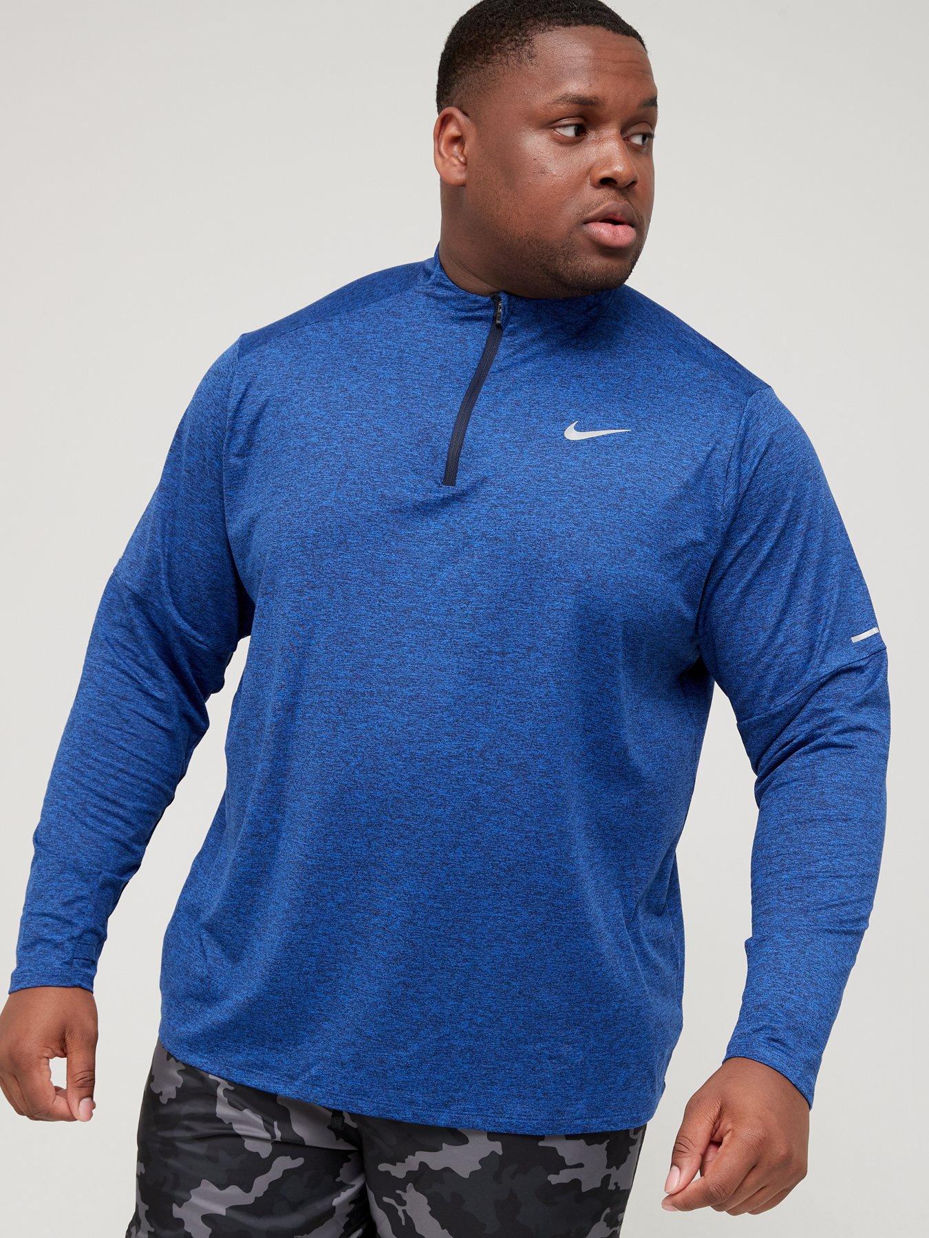 Nike Run Dry Fit Element 1 2 Zip Top Plus Size Blue Very