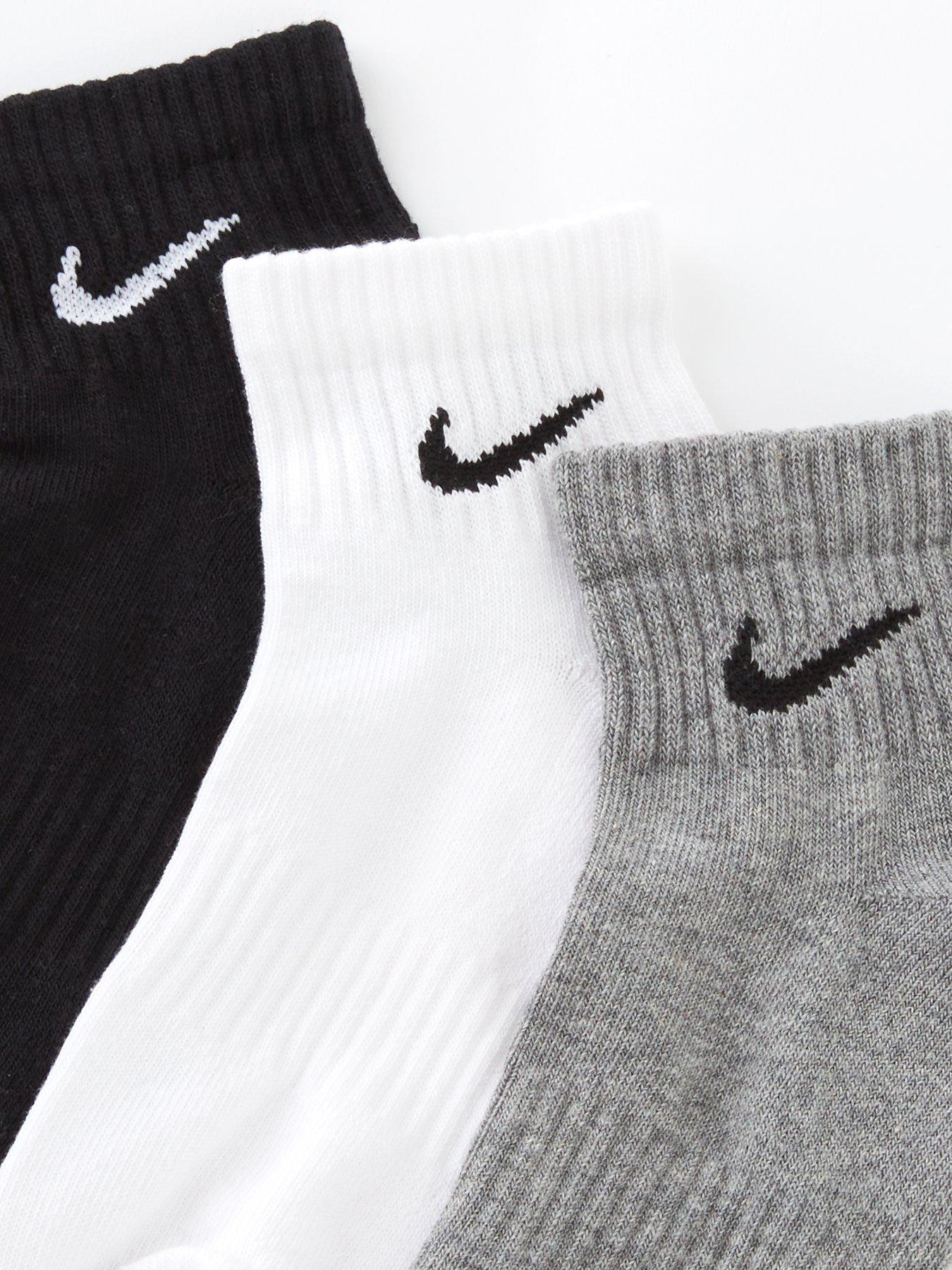 Nike Train Everyday Cushioned Ankle Socks - White/Grey/Black