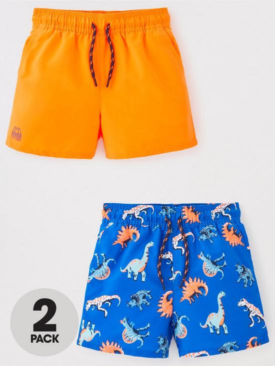 front image of v-by-very-boys-recycled-polyesternbspdino-swim-shorts-2-pack-multinbsp