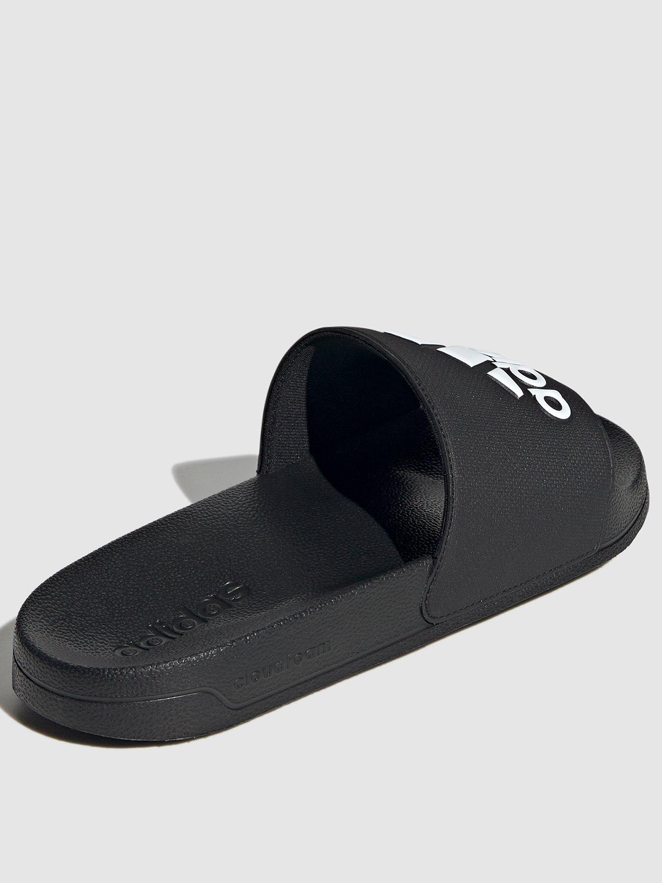 Image 2 of 6 of adidas Sportswear Mens Adilette Shower Sliders - Black/White