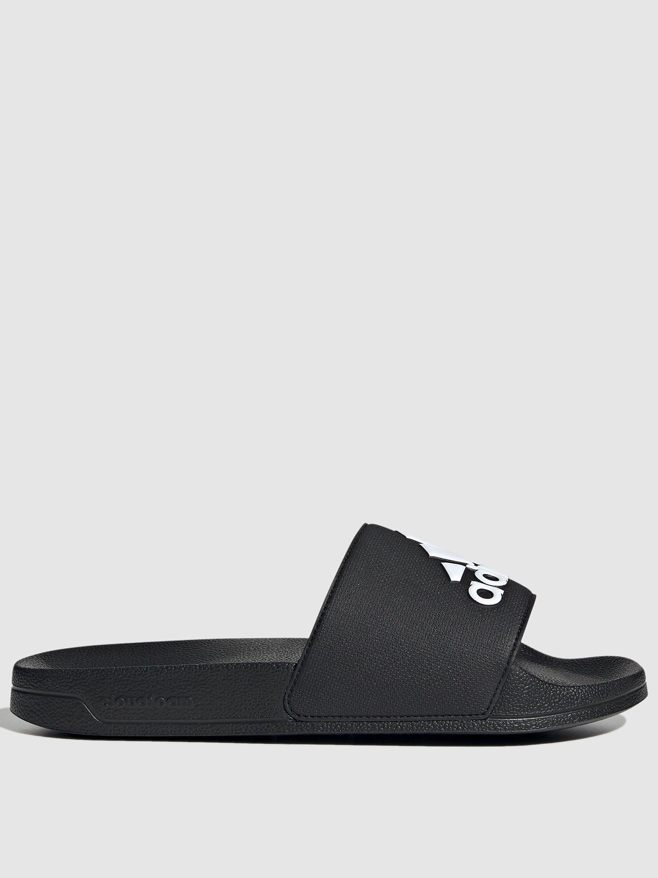 Image 3 of 6 of adidas Sportswear Mens Adilette Shower Sliders - Black/White