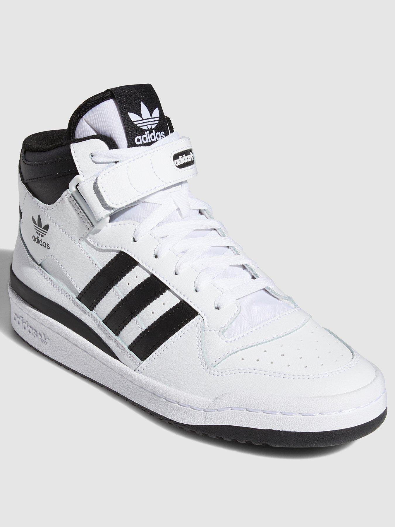 White adidas 2024 mid tops