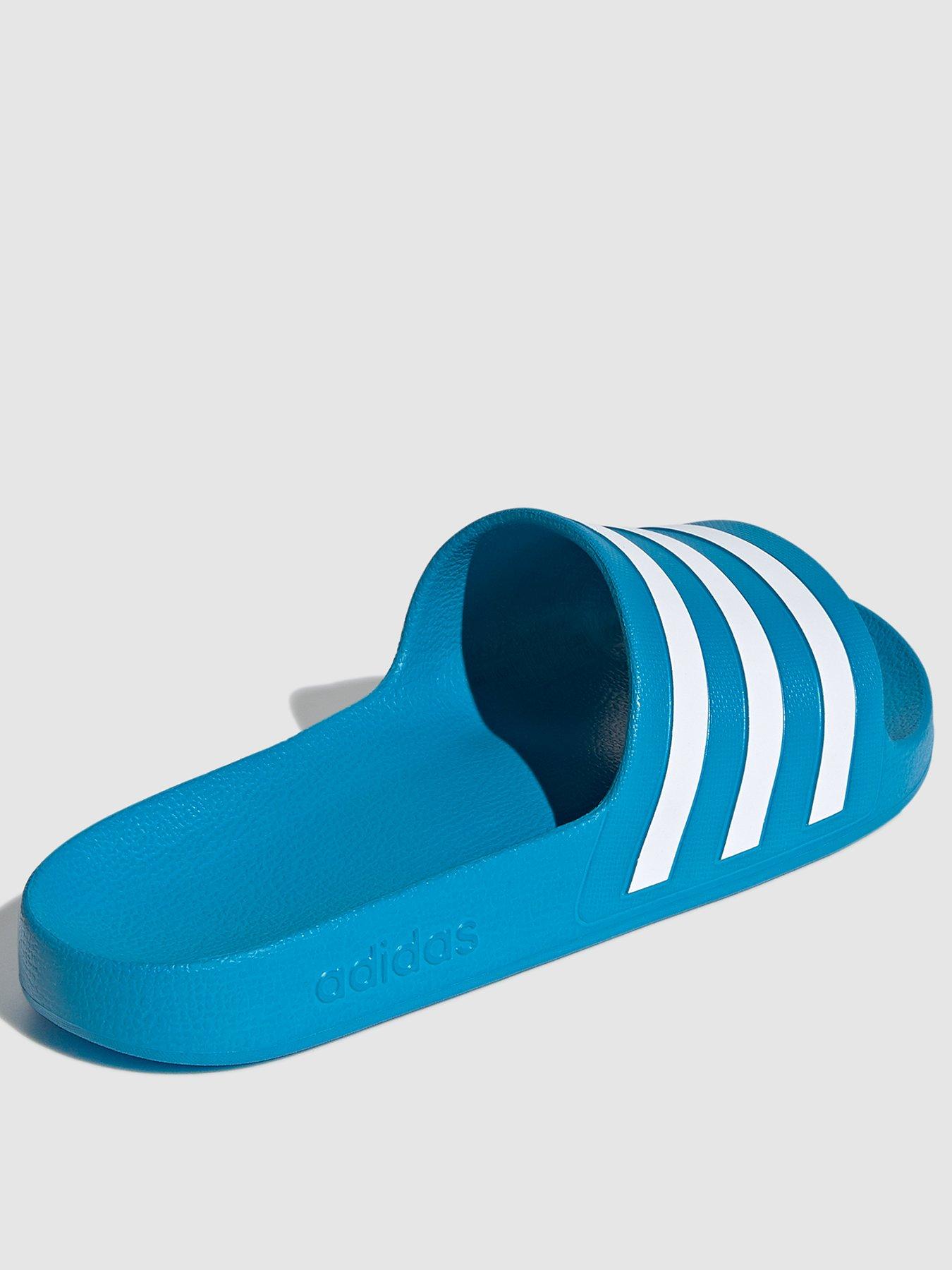 Light blue outlet adidas sliders