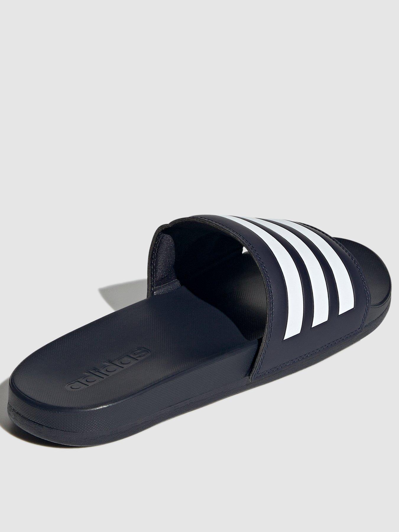 Adidas navy clearance sliders