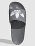  image of adidas-originals-unisex-adilette-lite-sliders-greywhite