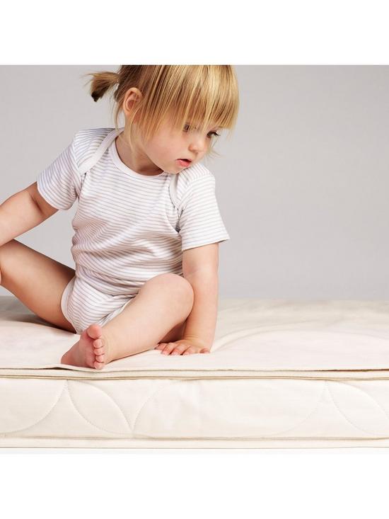 stillFront image of the-little-green-sheep-waterproof-cot-bed-mattress-protector-70x140cm