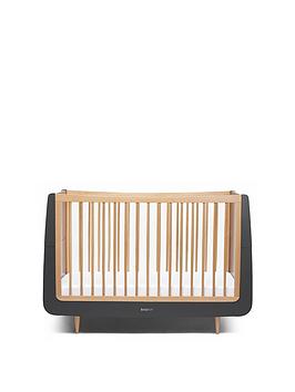Product photograph of Snuz Snuzkot Skandi Cot Bed - Slate Natural from very.co.uk