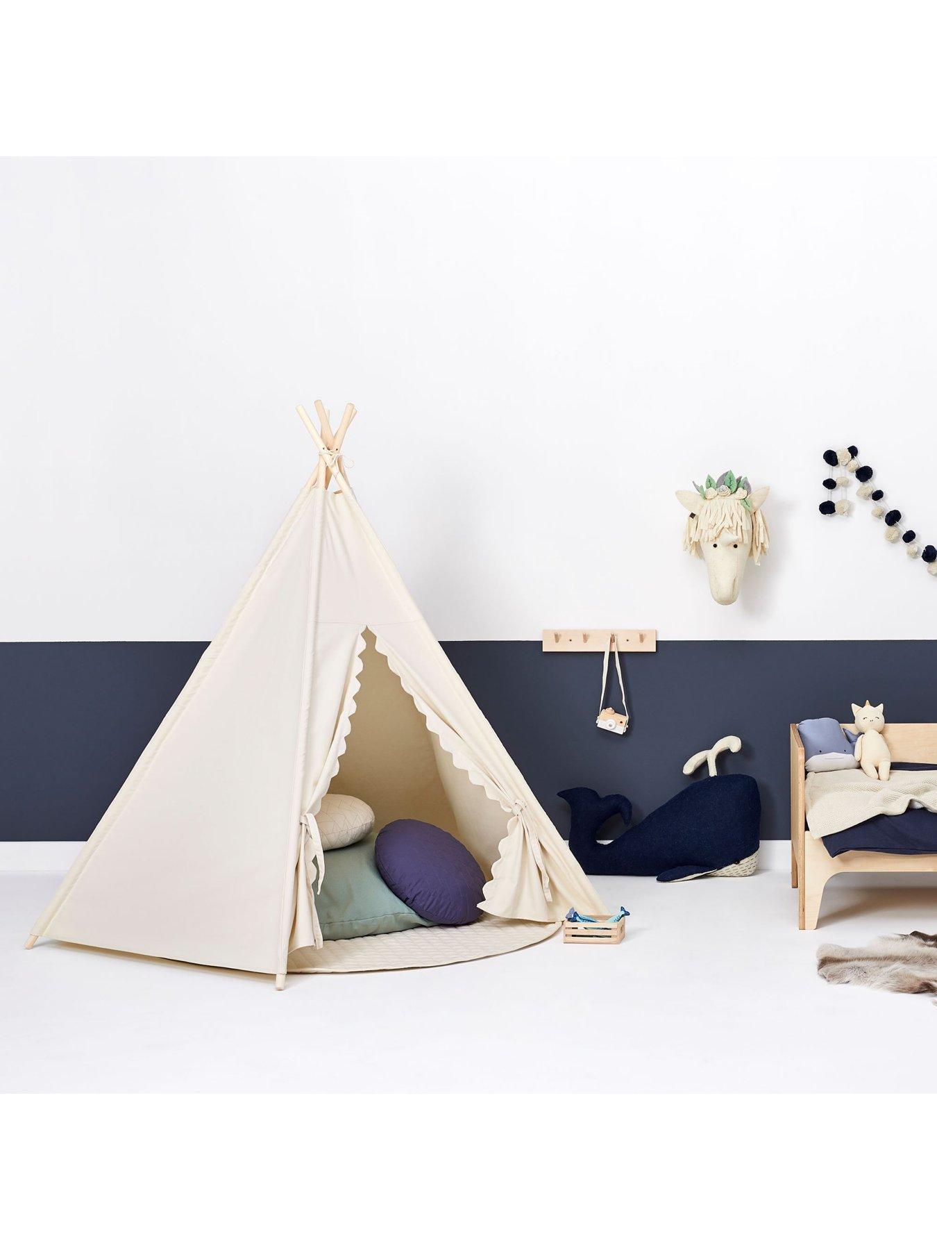 Image 2 of 6 of The Little Green Sheep Teepee Play Tent - Linen