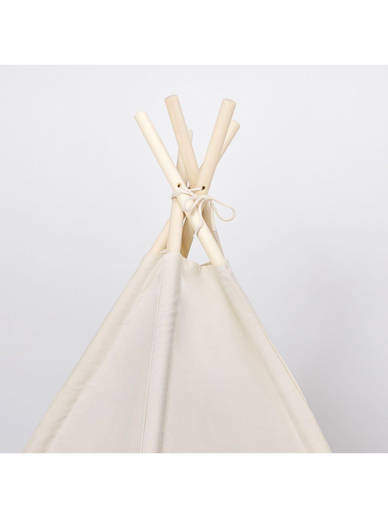 Image 4 of 6 of The Little Green Sheep Teepee Play Tent - Linen