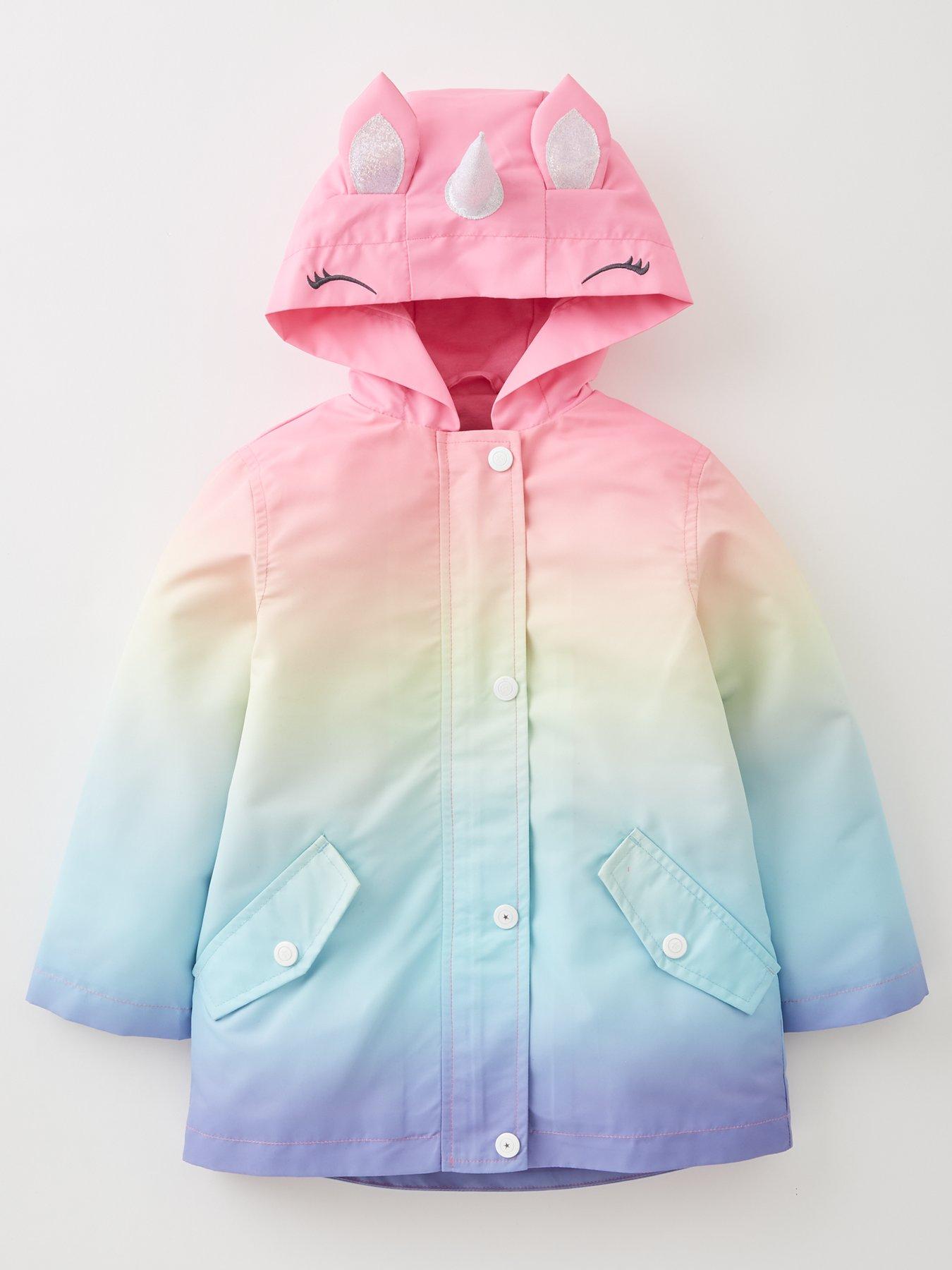 Girls lined store rain coats