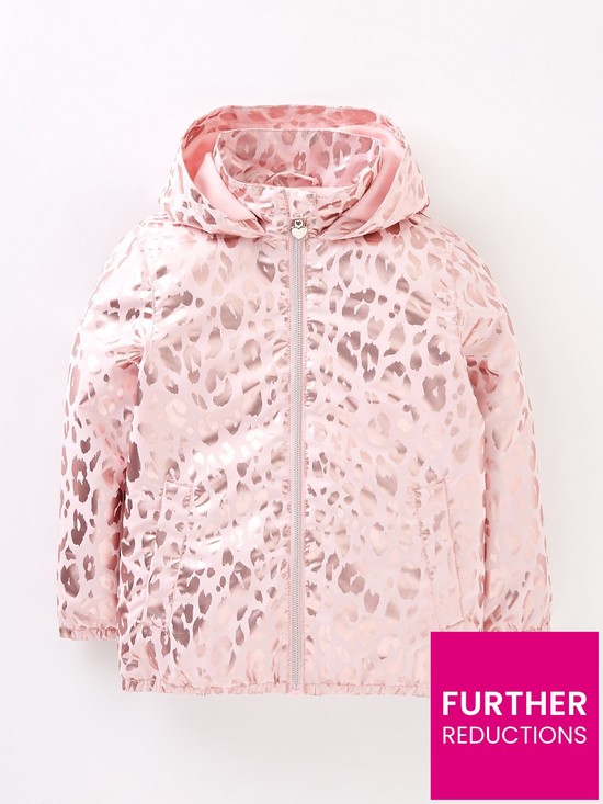 front image of v-by-very-girls-fully-jersey-linednbspanimal-rain-mac-pink