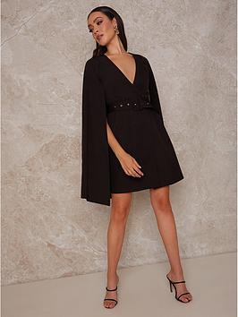 chi-chi-london-blazer-dress-with-cape-detail-black