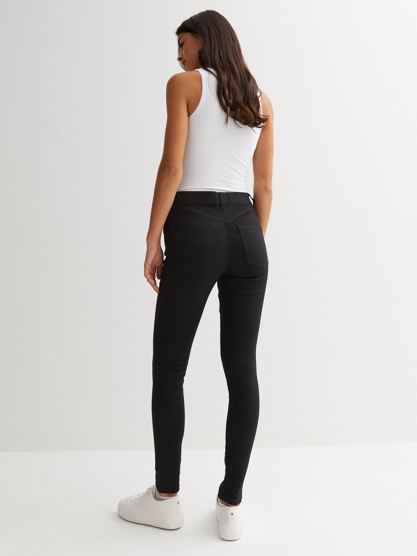 Curves Black Mid Rise Lift & Shape Emilee Jeggings, New Look in 2023