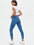  image of new-look-ripped-high-waist-hallie-super-skinny-jeans-bluenbsp