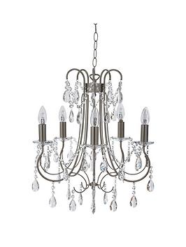 Product photograph of Brigitte 5 Light Chandelier from very.co.uk
