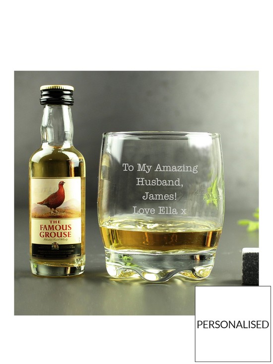 front image of the-personalised-memento-company-famous-grouse-amp-tumbler-set
