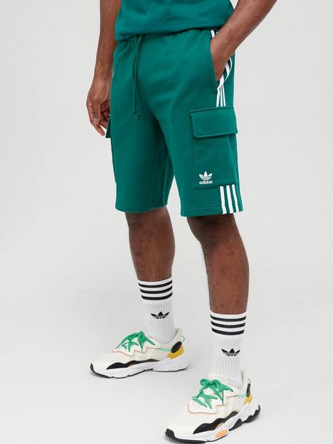 adidas-originals-3-stripe-cargo-shorts-green