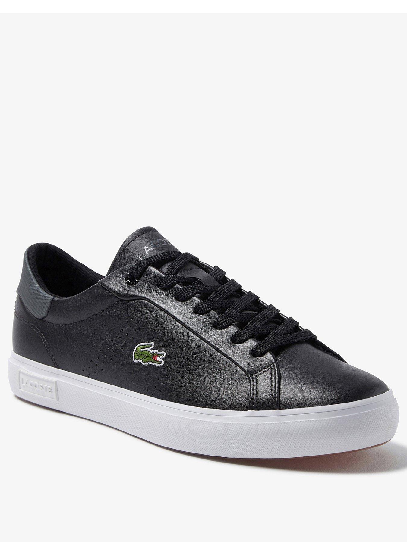 lacoste black trainers