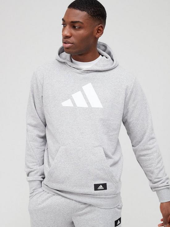 adidas Future Icons Sports Sweatshirt Hoodie - Medium Grey Heather ...