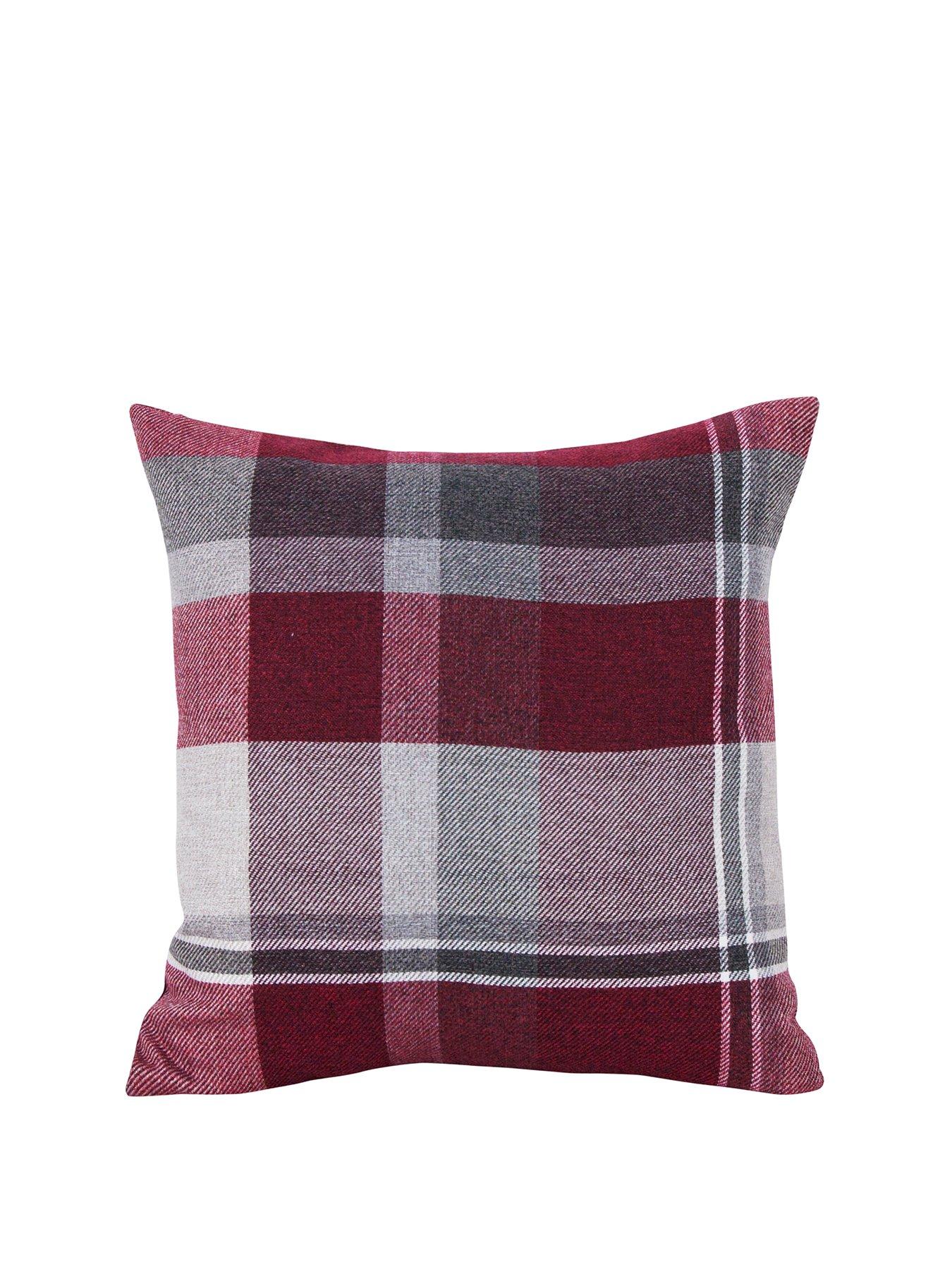Product photograph of Braemar Check Cushion from very.co.uk