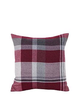 Product photograph of Very Home Braemar Check Cushion from very.co.uk