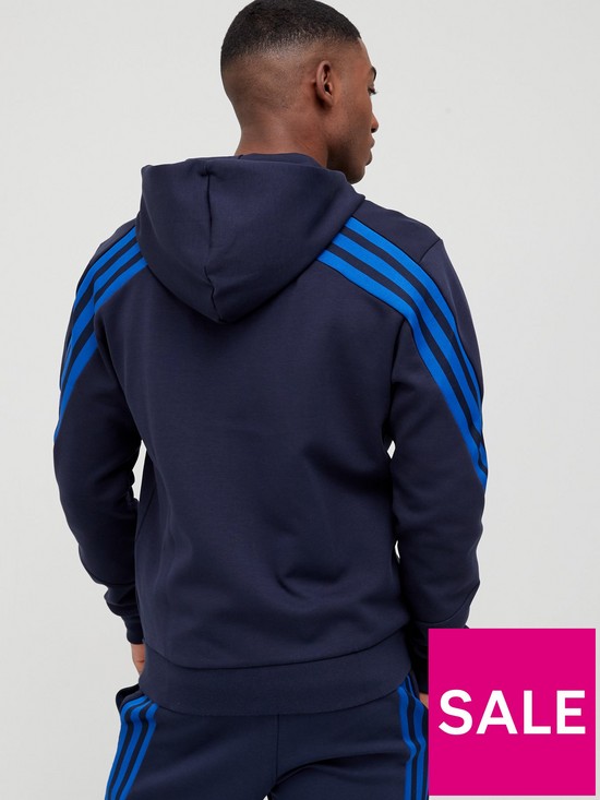stillFront image of adidas-future-icons-full-zip-hoodie-navy