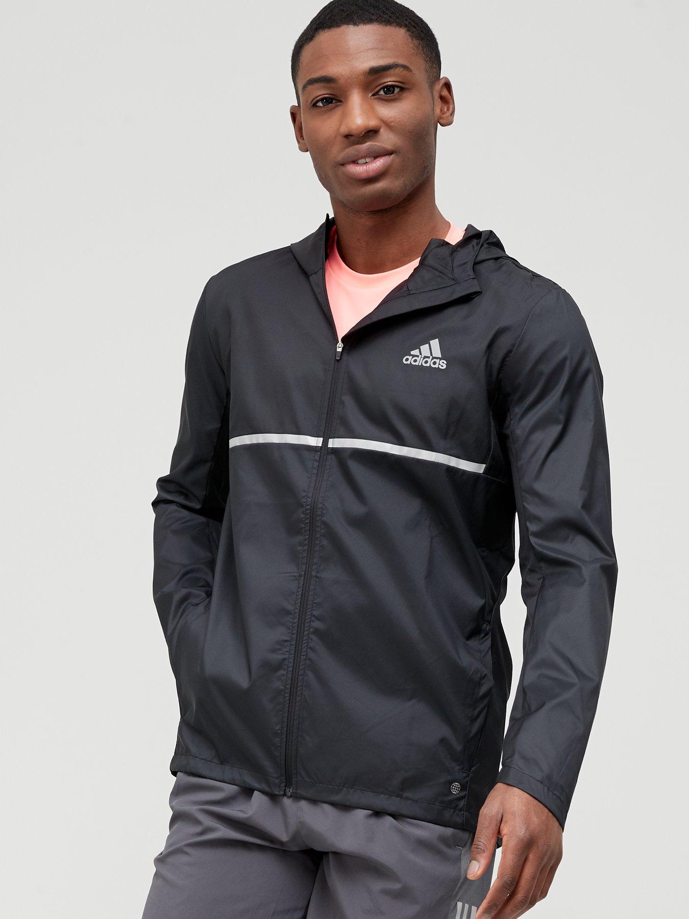 adidas Response Running Jacket - Black/Reflective Silver | very.co.uk