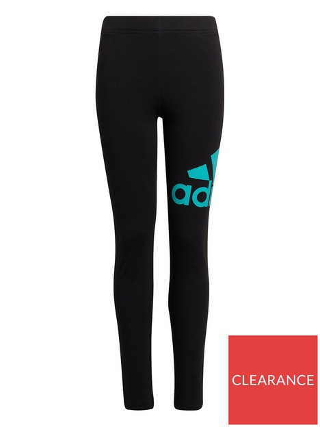 adidas-girls-big-logo-leggings-blackteal