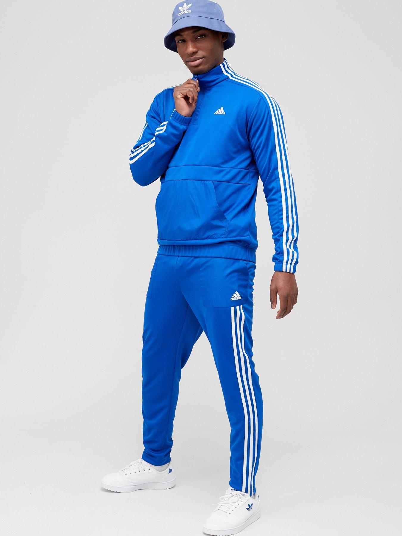 adidas track suit blue