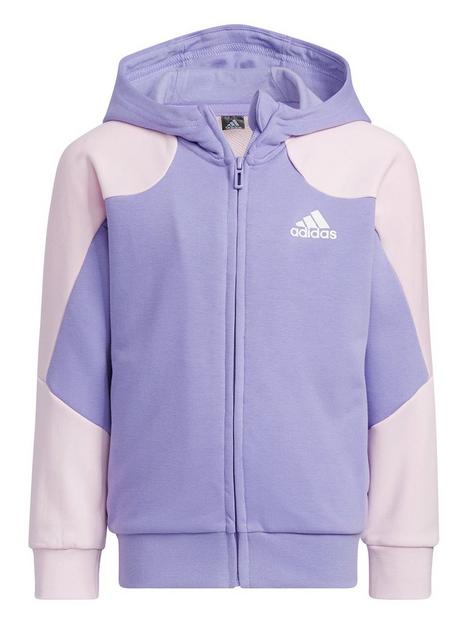 adidas-younger-kids-knitted-track-top-purplepink