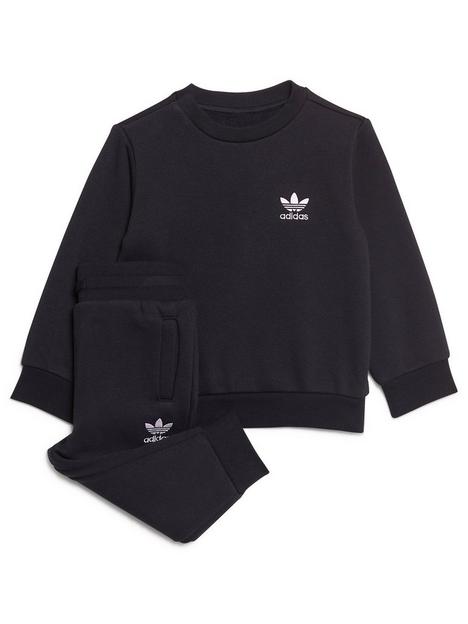 adidas-originals-infant-unisex-essentials-crew-pant-set-black