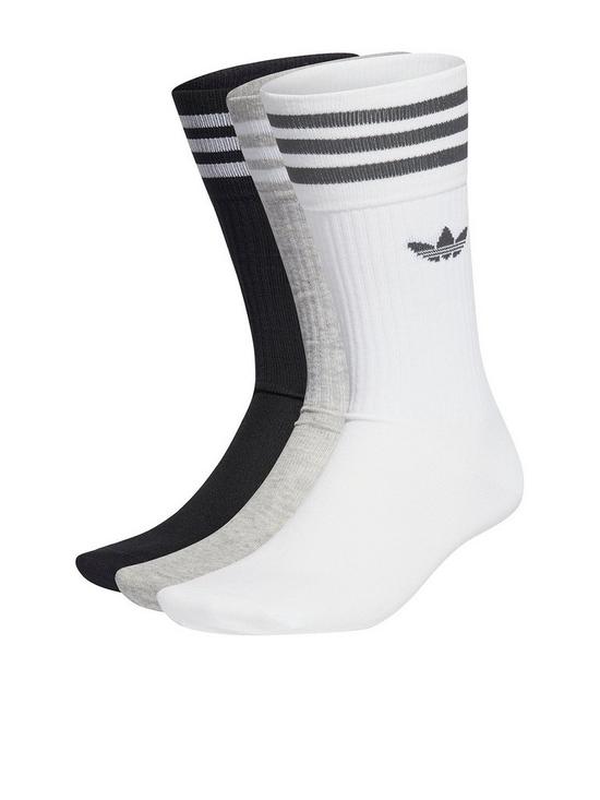 front image of adidas-originals-solid-stripe-crew-sock