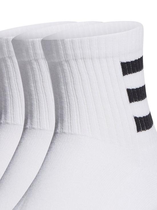 back image of adidas-3-stripe-3-pack-crew-socks-white