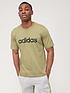  image of adidas-linear-logo-t-shirt-greenblack