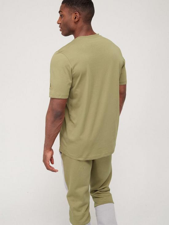 stillFront image of adidas-linear-logo-t-shirt-greenblack