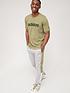  image of adidas-linear-logo-t-shirt-greenblack